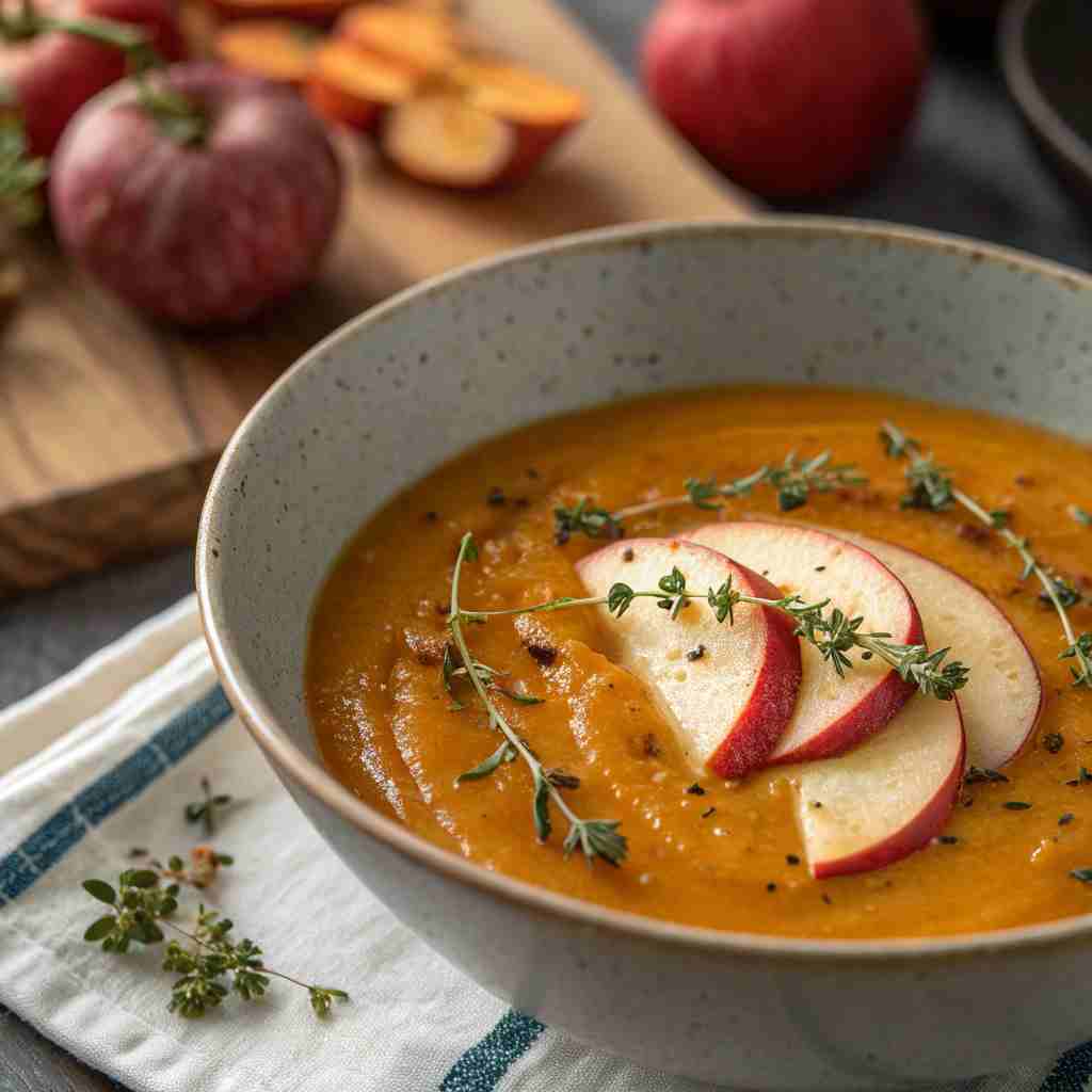 Sweet Potato Soup with Apple