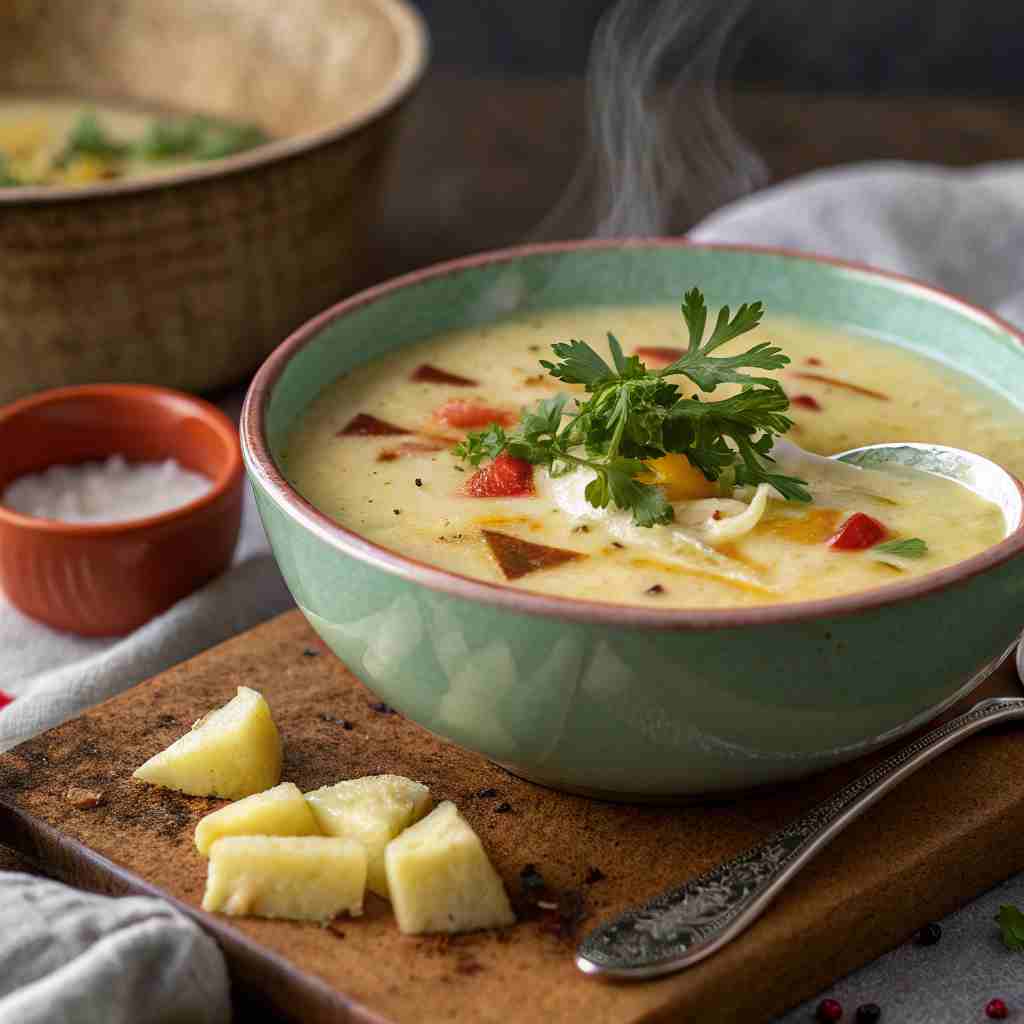 Vegan Potato Soup with Coconut Milk - Dairy-Free Creamy Recipe 1 Vegan Potato Soup with Coconut Milk