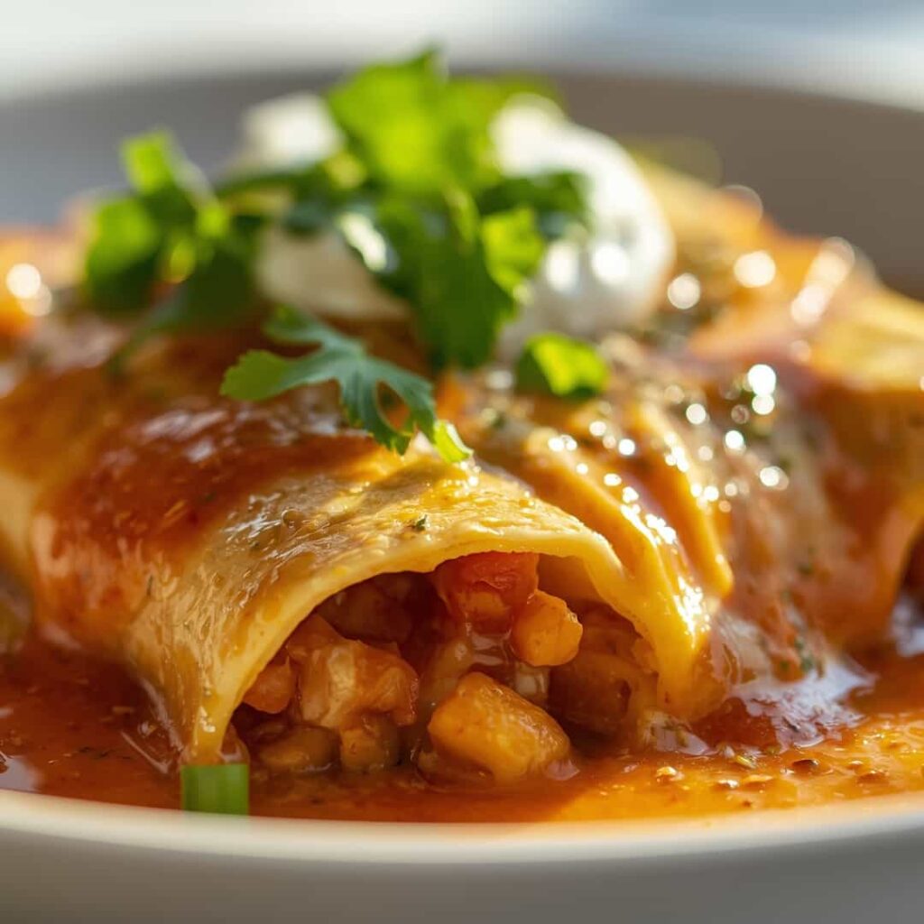 White Chicken Enchiladas Green Chili