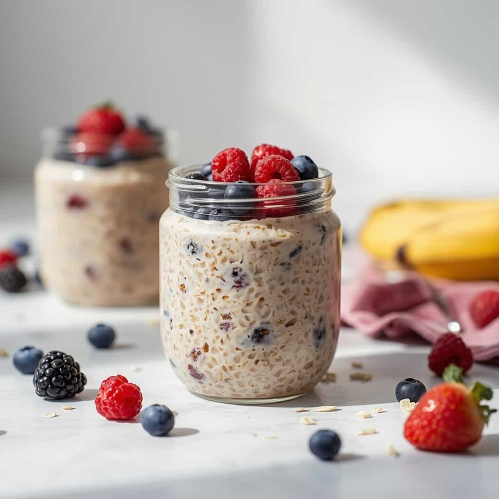 Banana Berry Overnight Oats