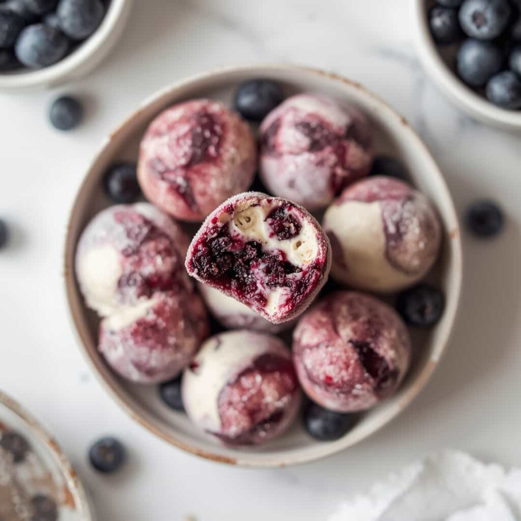 Blueberry Cheesecake Protein Bites