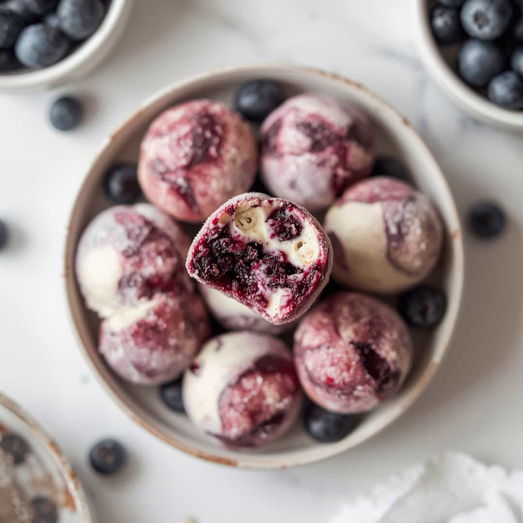 Blueberry Cheesecake Protein Bites