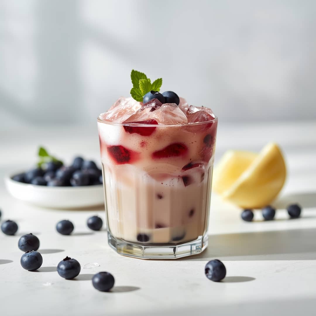 Blueberry Vanilla Iced Latte Recipe