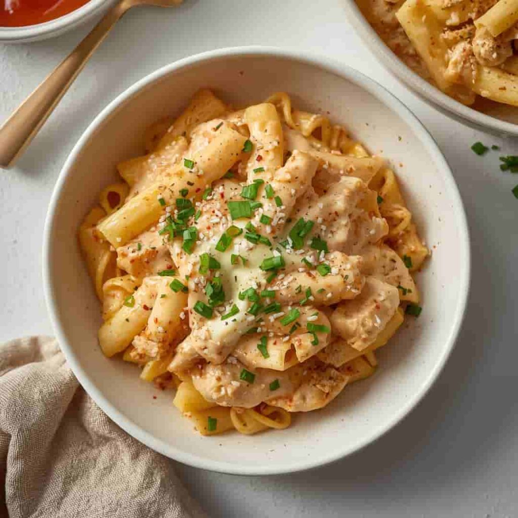 Cajun Cream Cheese Chicken Pasta Bake
