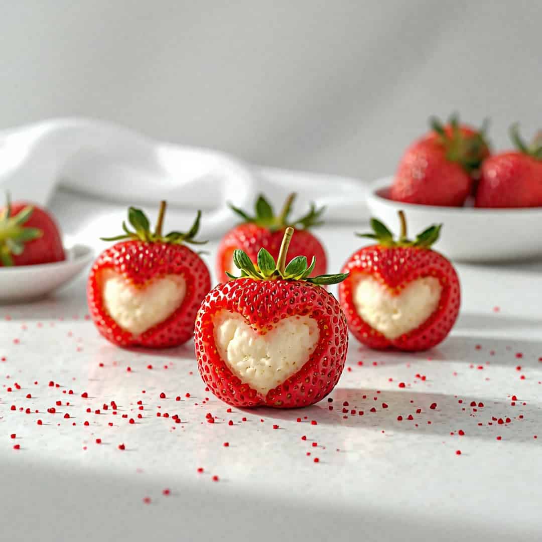 Cheesecake Stuffed Strawberries 2 Cheesecake Stuffed Strawberries