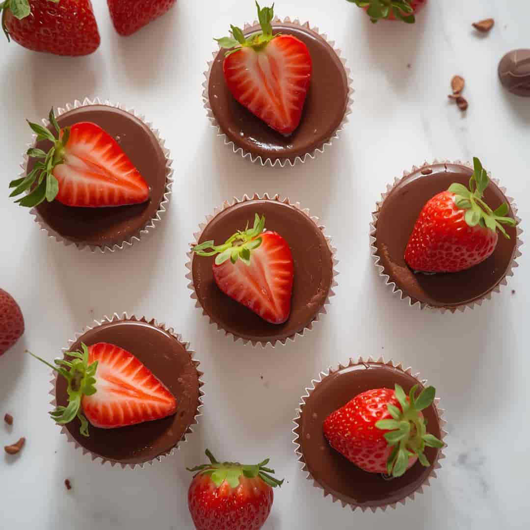 Chocolate Dipped Strawberry Mini Cheesecakes 2 Chocolate Dipped Strawberry Mini Cheesecakes
