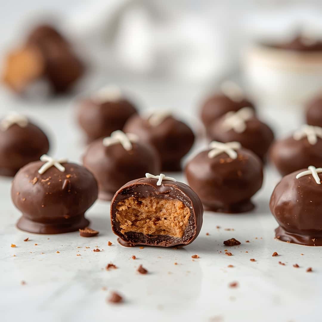Chocolate Football Buckeyes 2 Chocolate Football Buckeyes