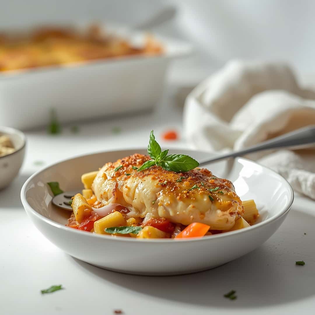 Clean Eating Bruschetta Chicken Casserole