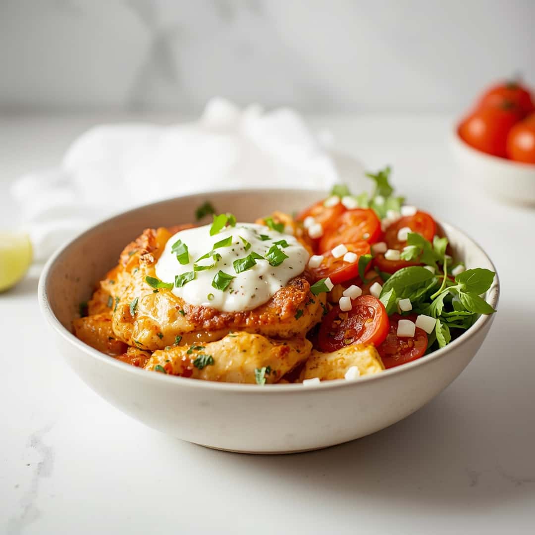 Cottage Cheese Chicken Parm Bowl