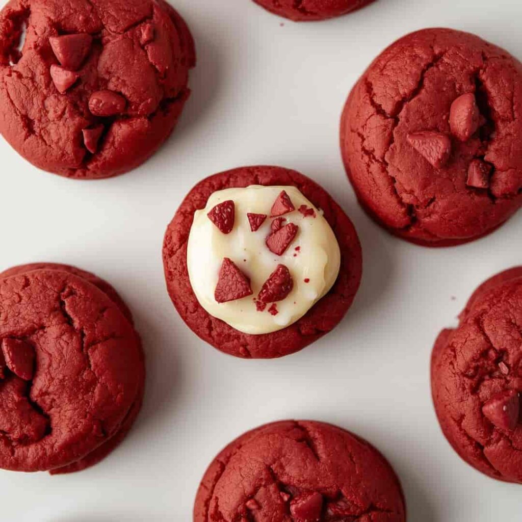 Cream Cheese Filled Red Velvet Cookies