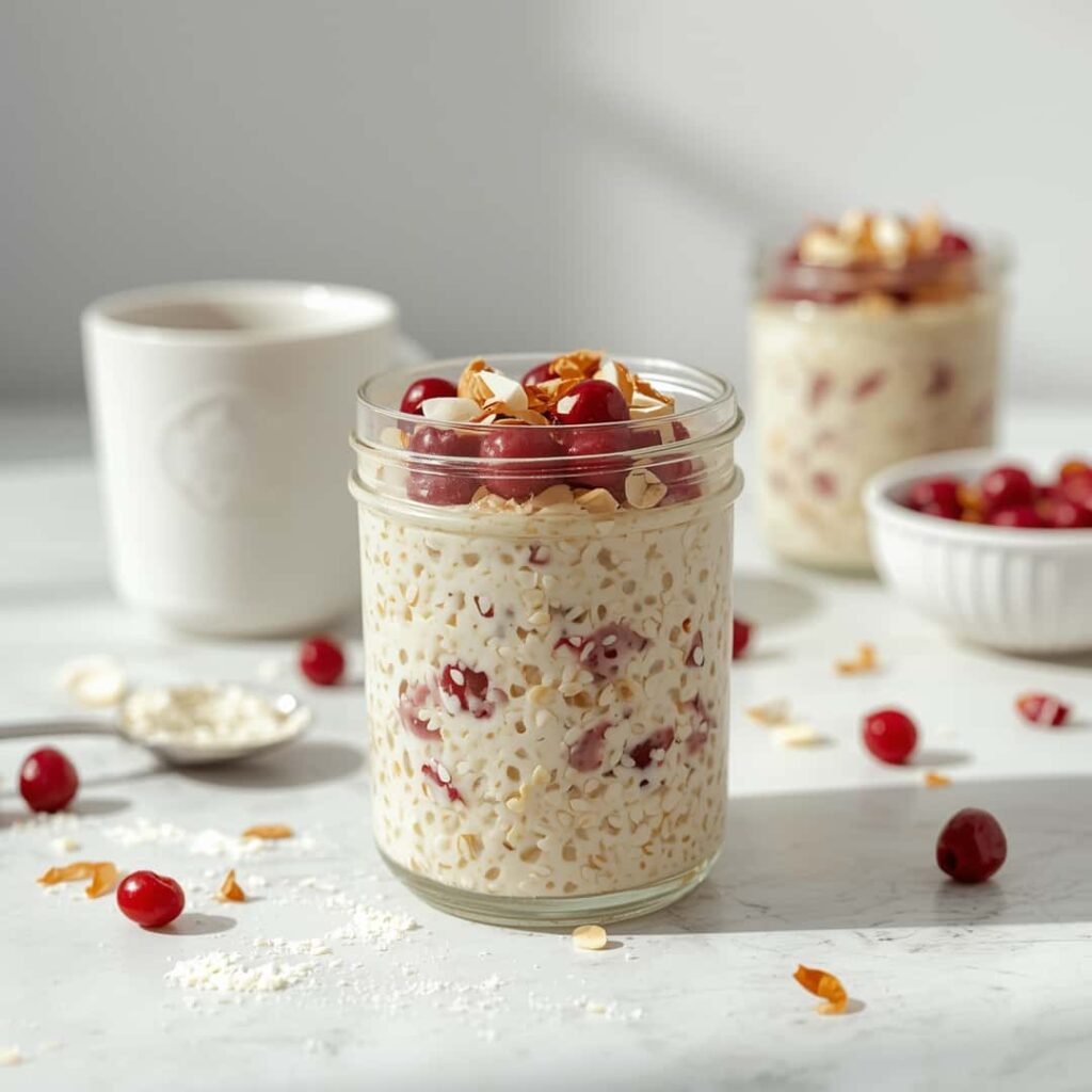 Creamy Coconut Cranberry Overnight Oats