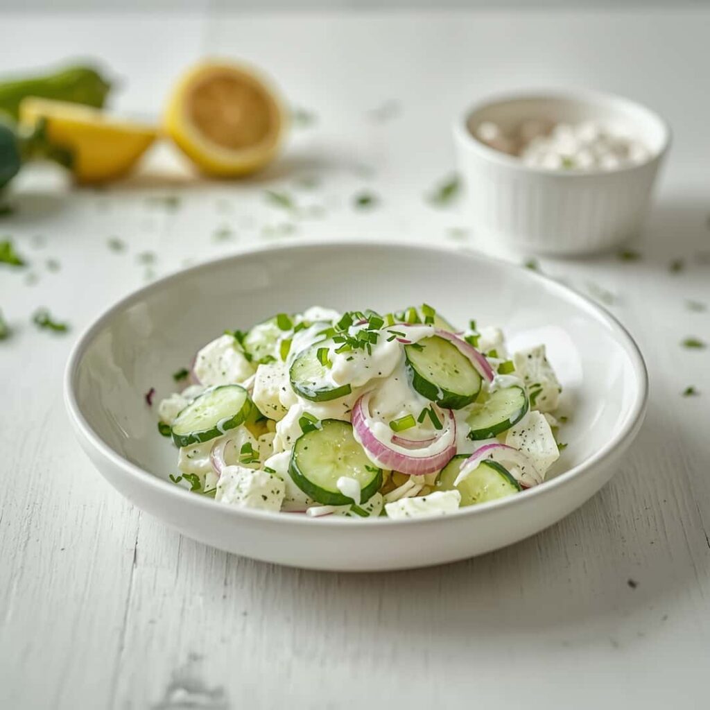 Creamy Cucumber Onion Salad