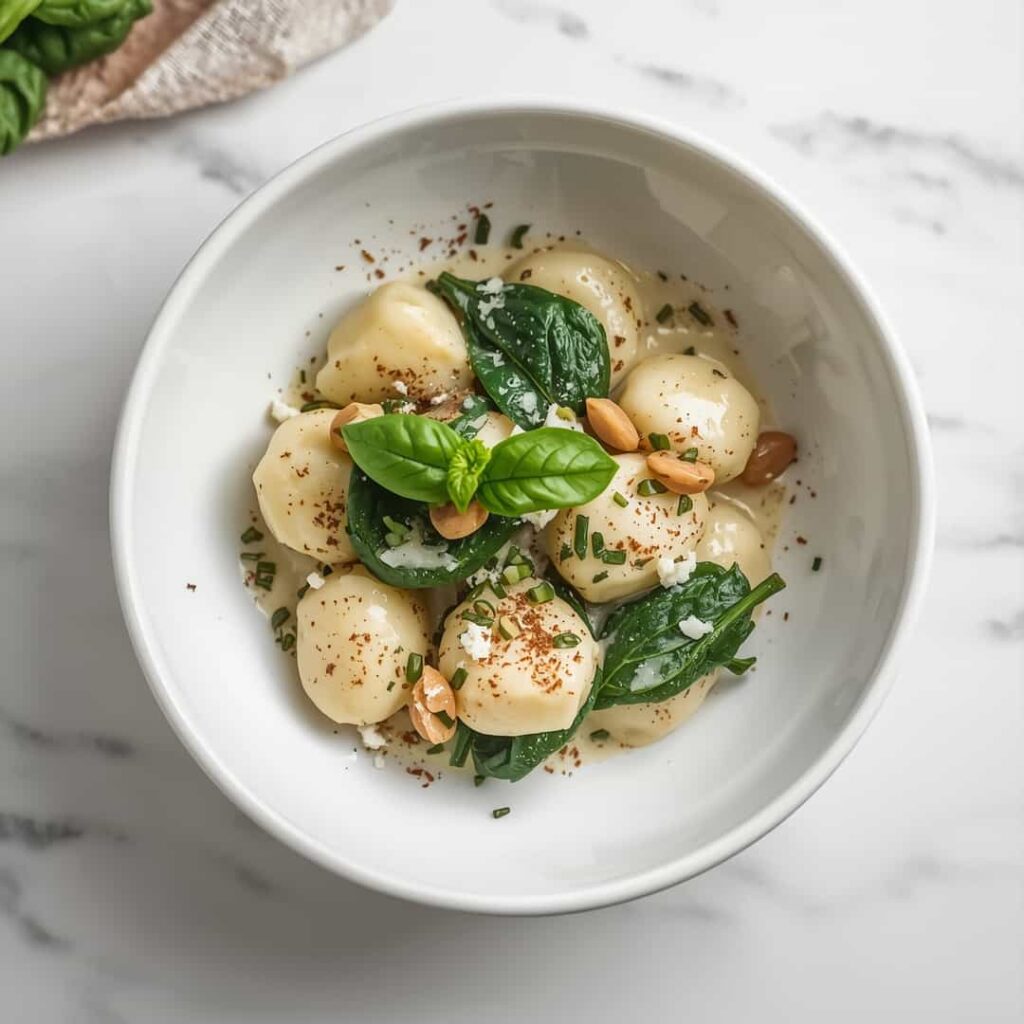 Creamy Gnocchi Spinach Feta