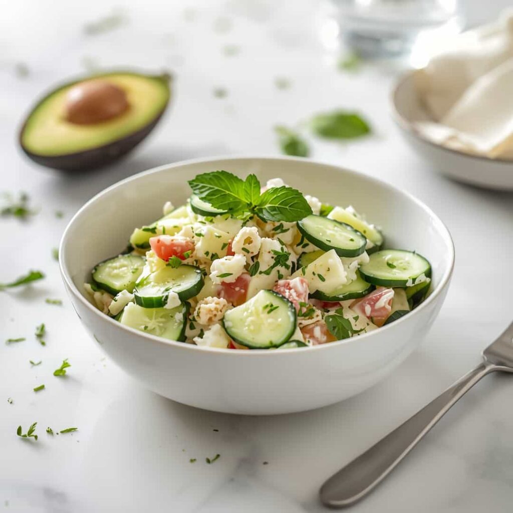 Creamy Greek Cucumber Salad