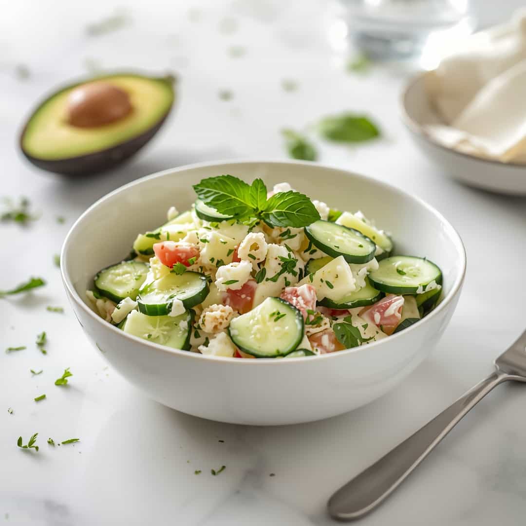 Creamy Greek Cucumber Salad