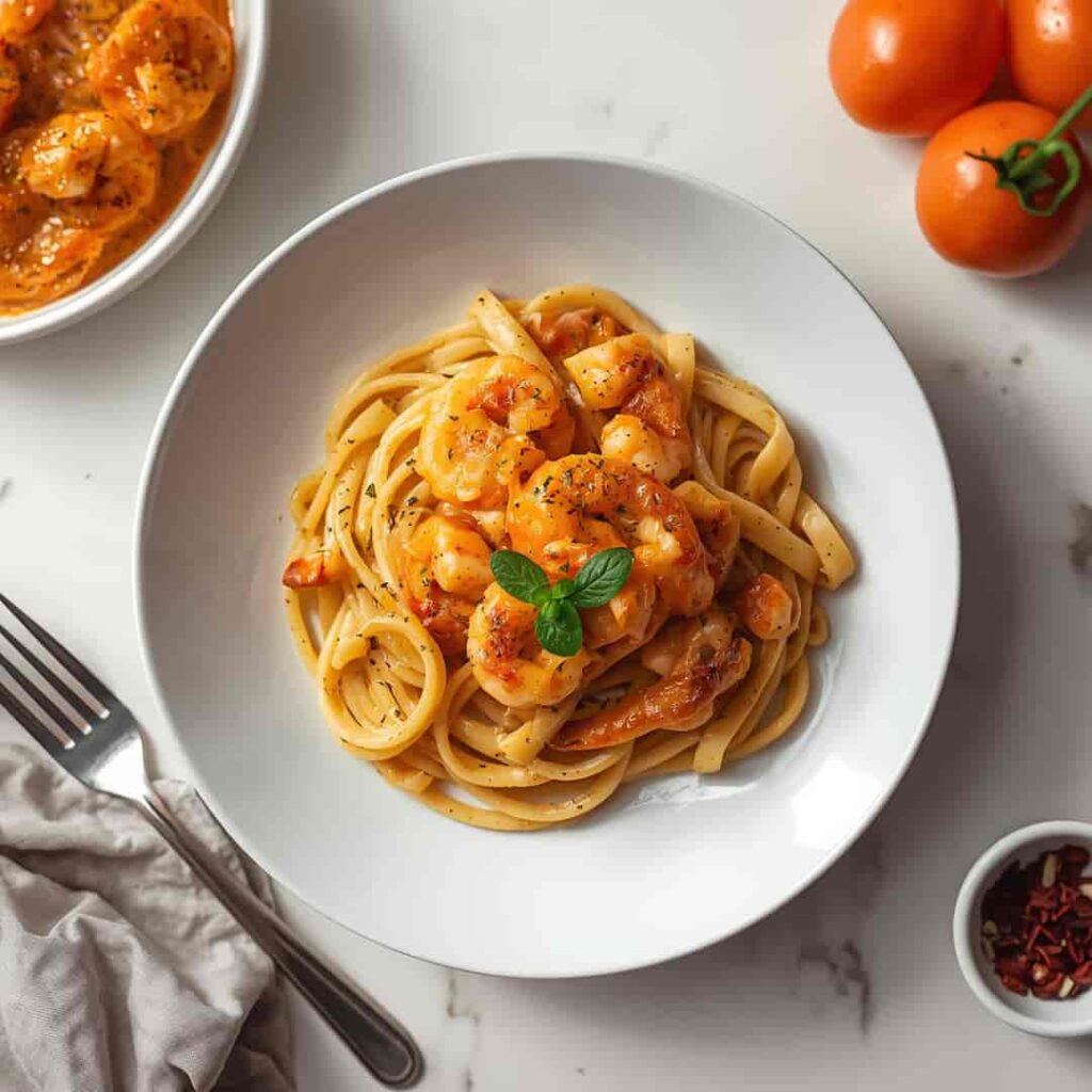 Creamy Jamaican Shrimp Pasta