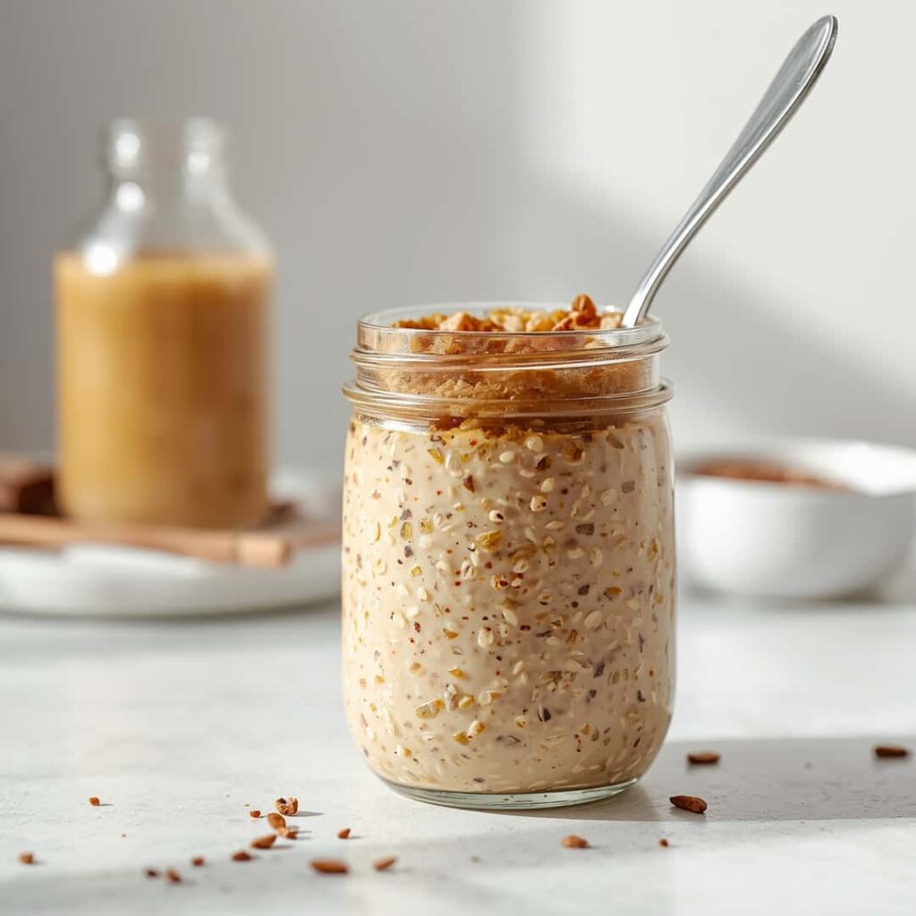 Creamy Maple Vanilla Overnight Protein Oats