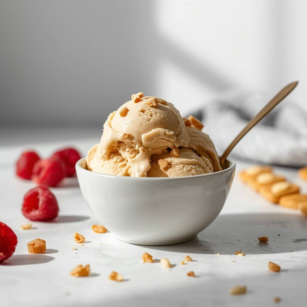 Creamy Peanut Butter Cottage Cheese Ice Cream