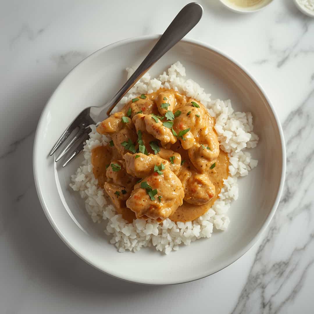 Creamy Smothered Chicken and Rice 2 Creamy Smothered Chicken and Rice