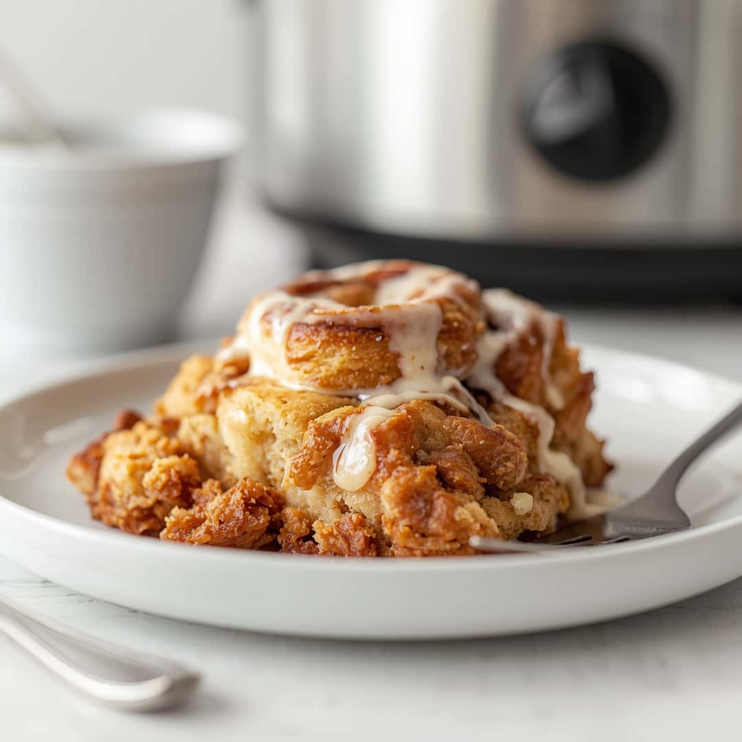 Crock Pot Cinnamon Roll Casserole