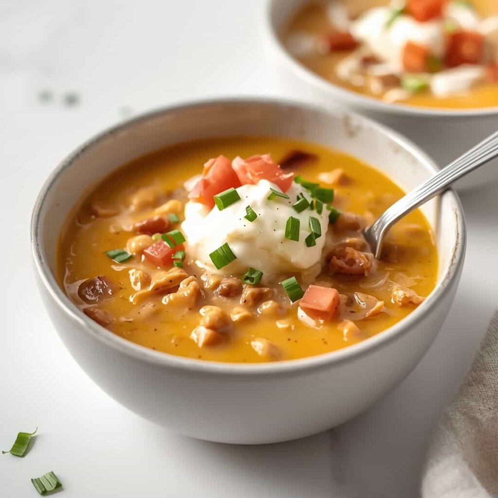 Crockpot Creamy Chicken Taco Soup