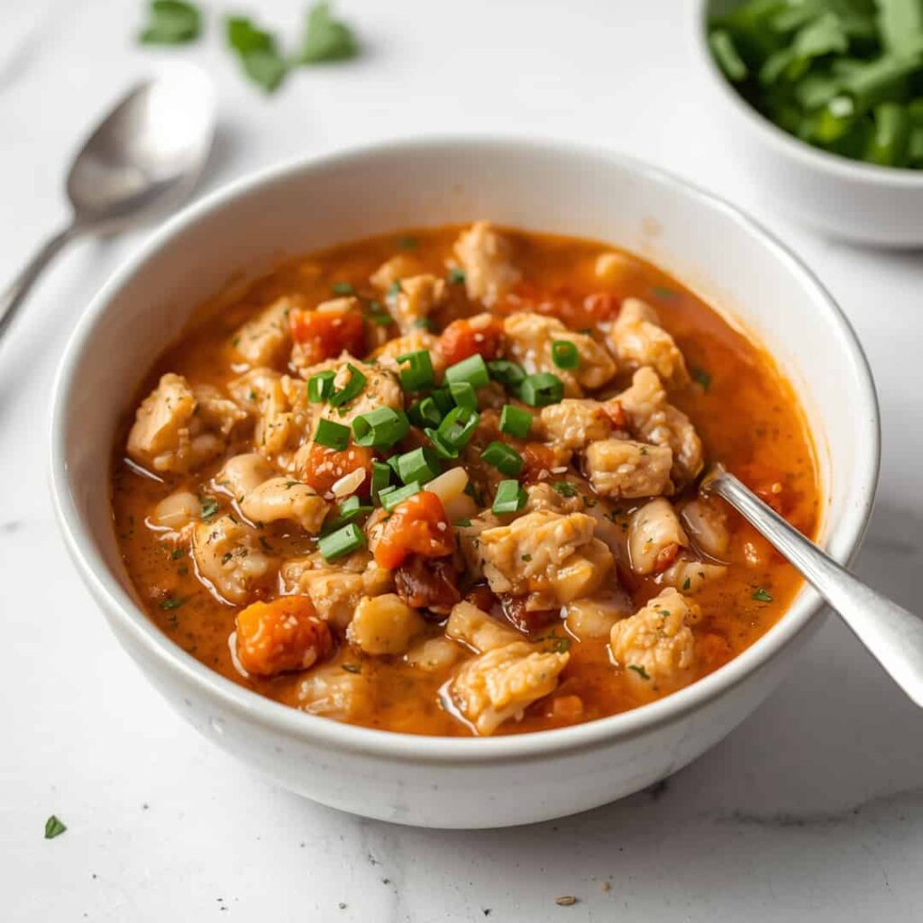 Crockpot Mediterranean White Chicken Chili Ever