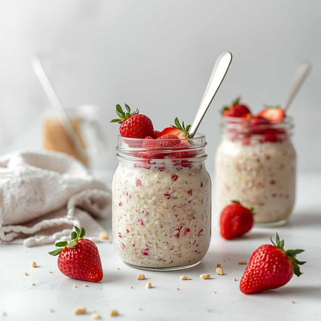 Delightful Strawberry Overnight Oats