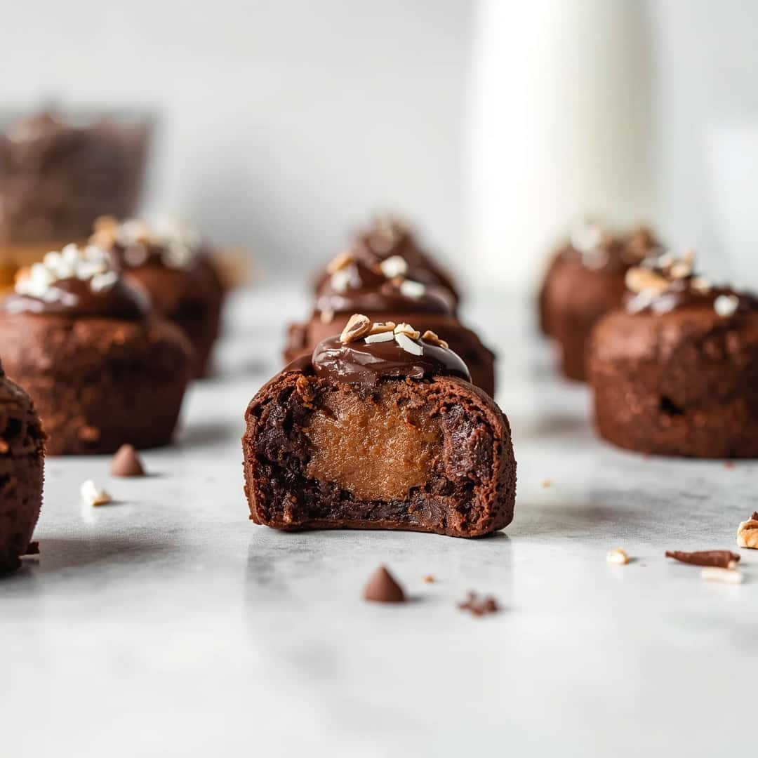 Easy Buckeye Brownie Bites