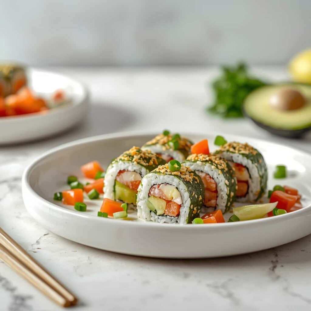 Easy California Roll Cucumber Salad