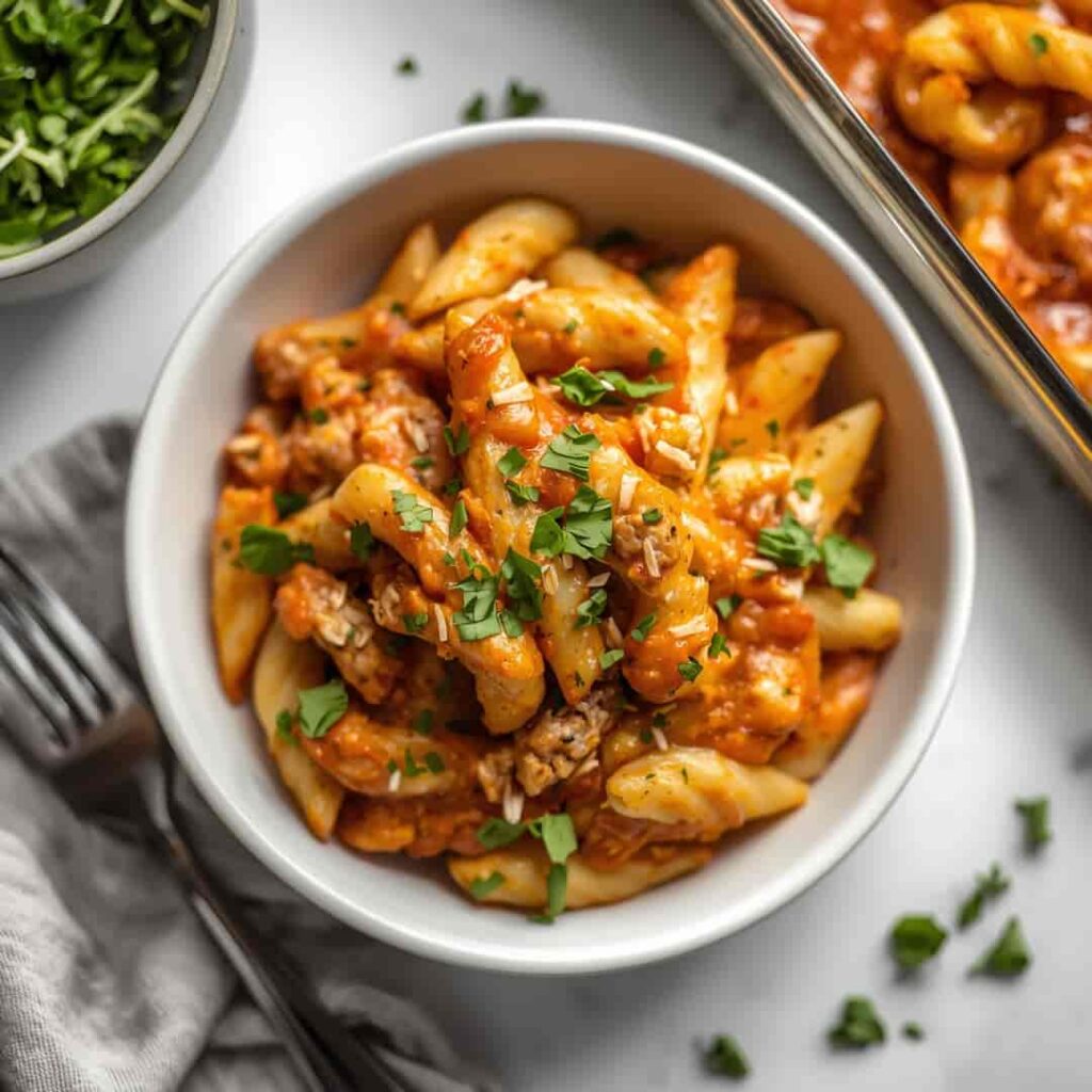 Easy Cheesy Chicken Pasta Bake