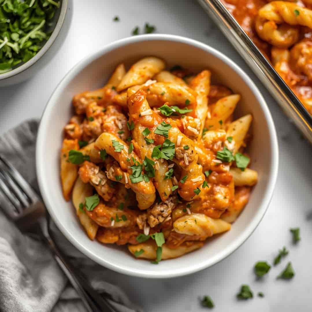 Easy Cheesy Chicken Pasta Bake 2 Easy Cheesy Chicken Pasta Bake