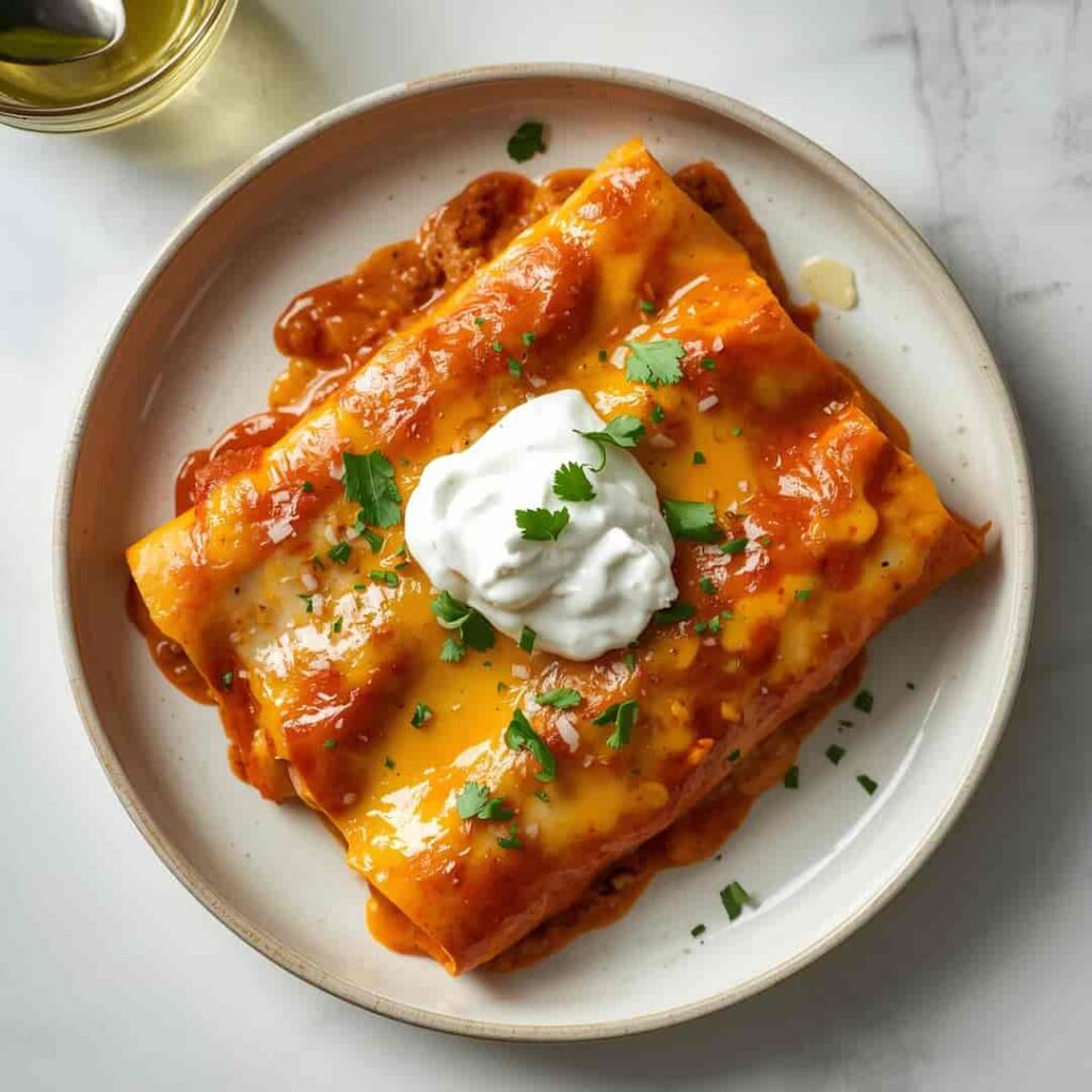 Easy Cheesy Ground Beef Enchiladas