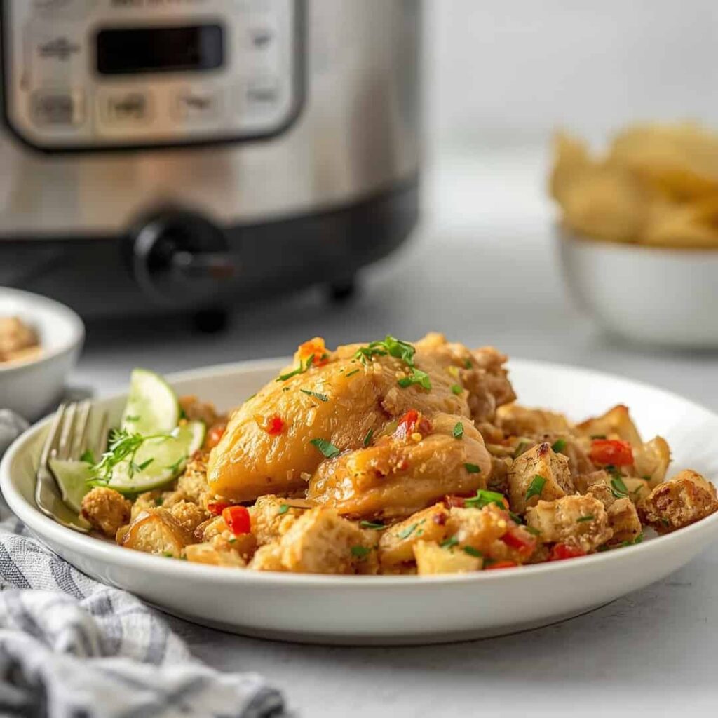 Easy Crockpot Chicken and Stuffing