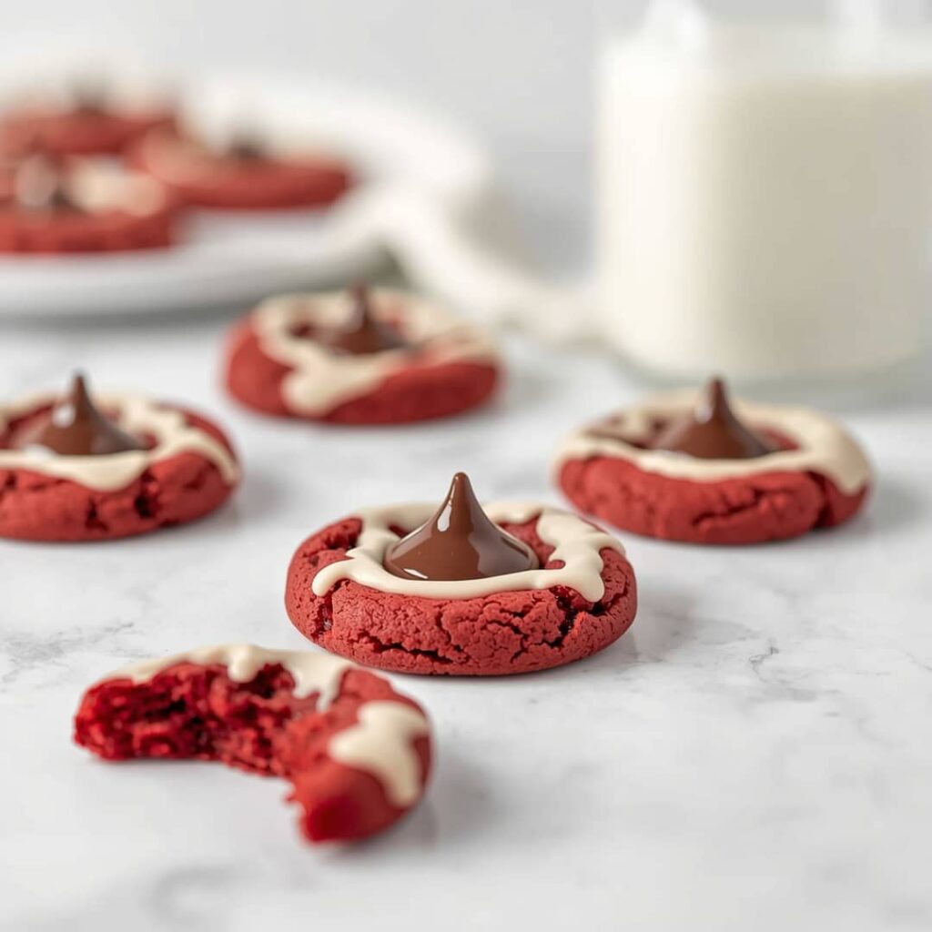 Easy Hershey's Red Velvet Blossoms Cookies