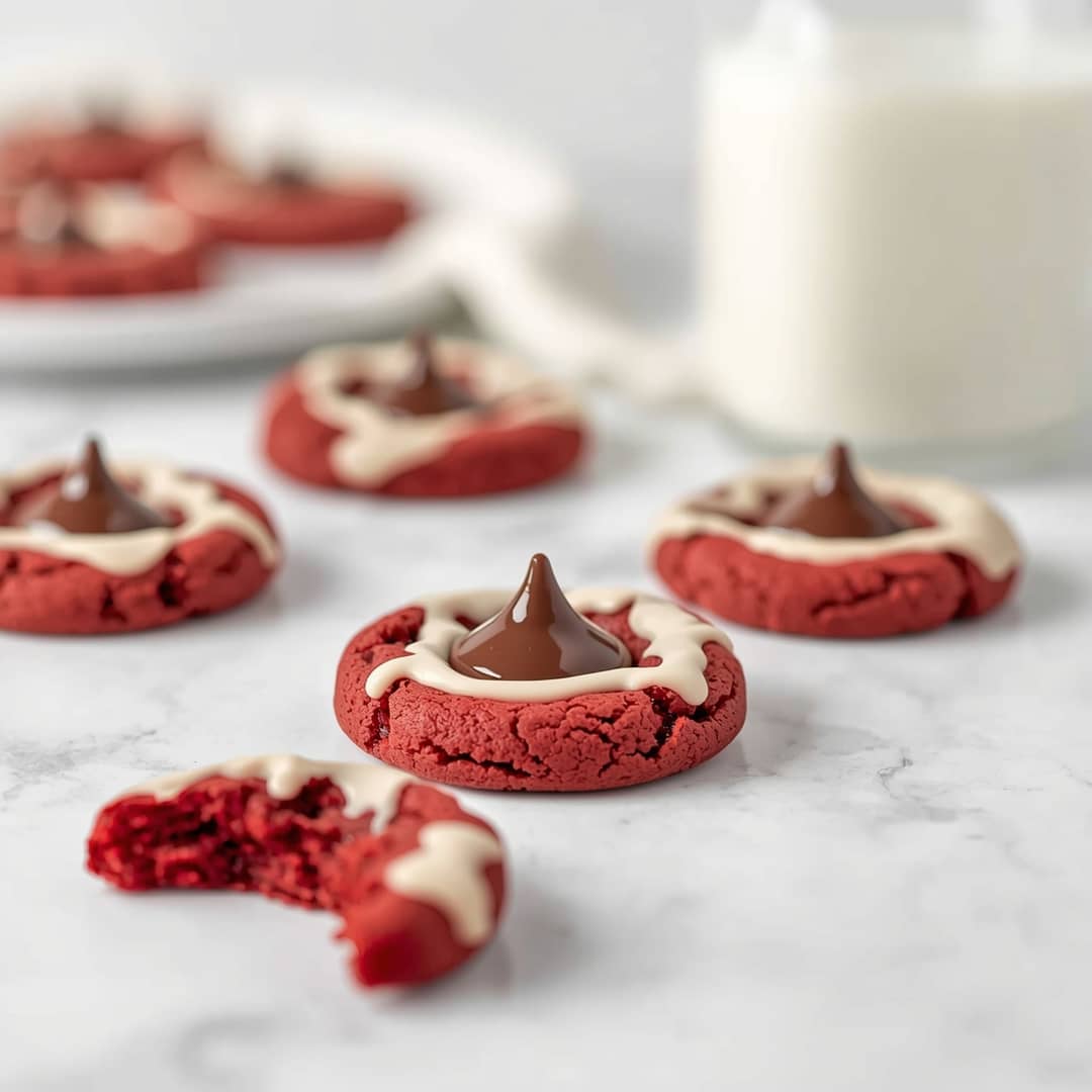 Easy Hershey's Red Velvet Blossoms Cookies