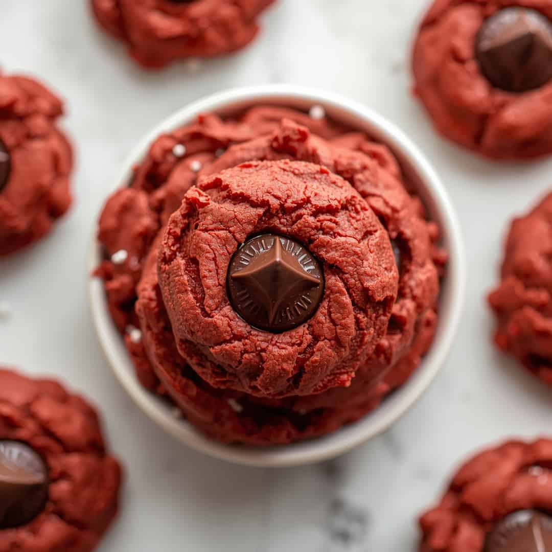 Easy Hershey's Red Velvet Blossoms Cookies