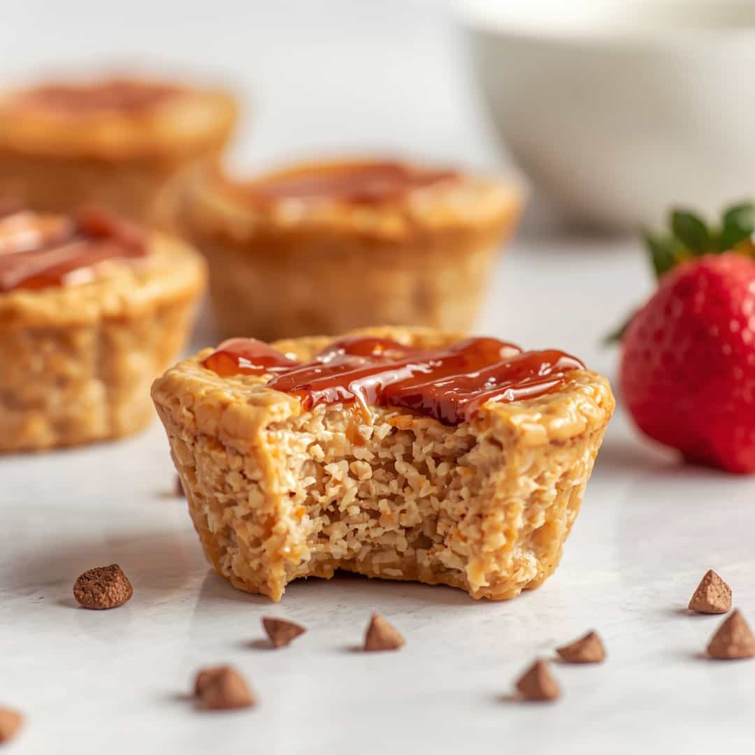 Easy Peanut Butter Protein Oatmeal Cups