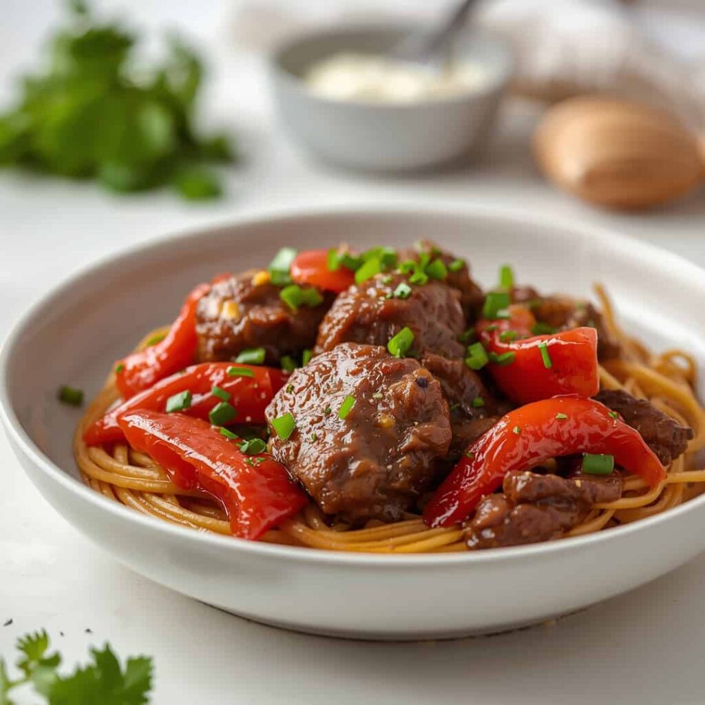Easy Slow Cooker Pepper Steak
