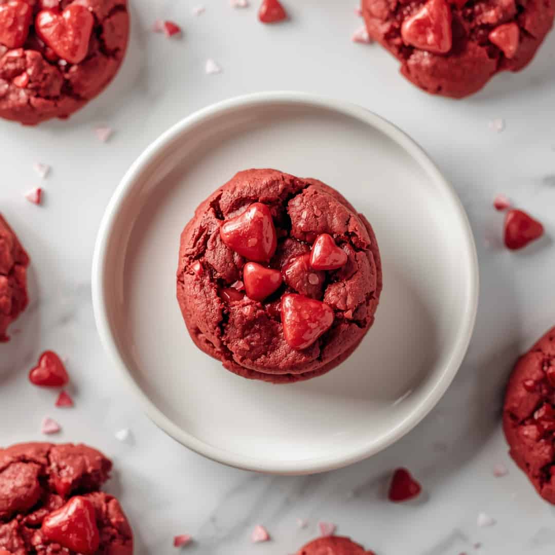 Easy Valentine's Day Red Velvet Cookies