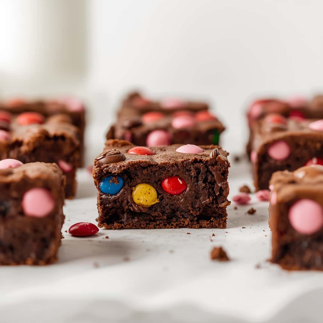 Easy Valentine's M&M's Brownies