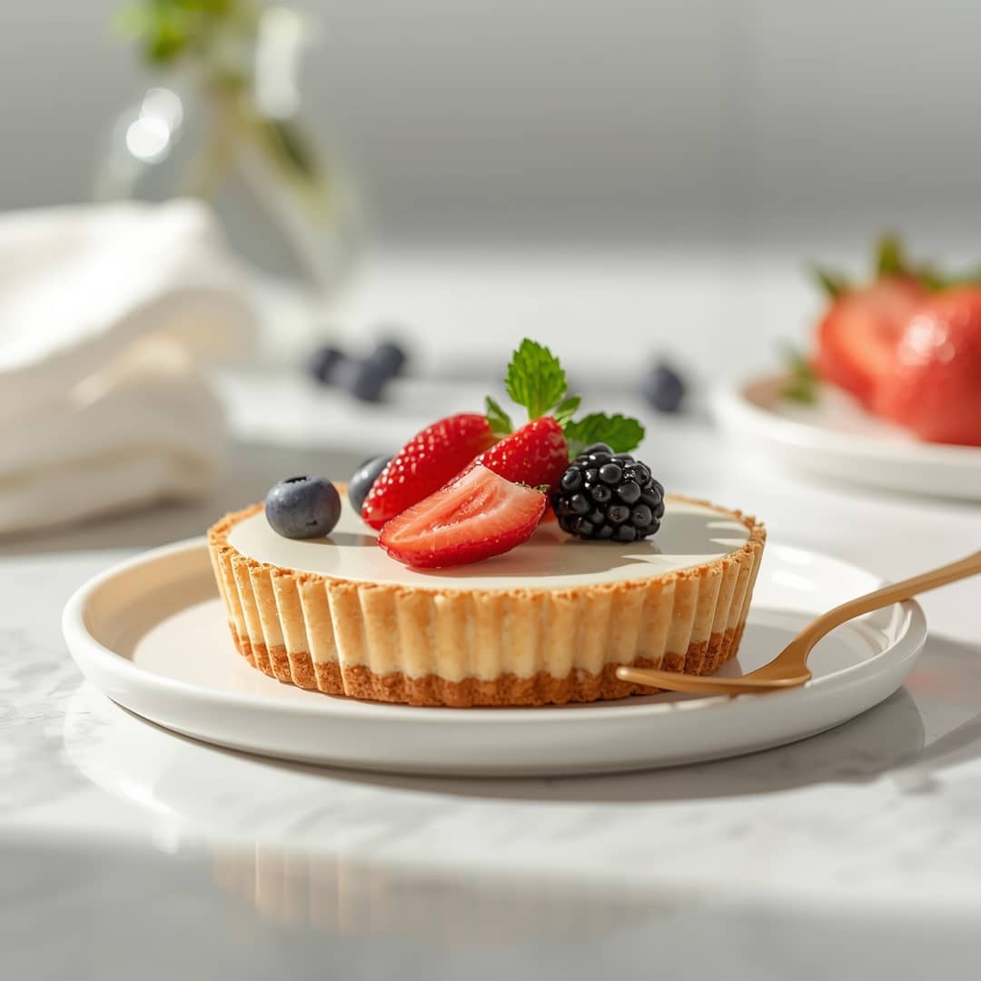 Elegant White Chocolate Mousse Tart