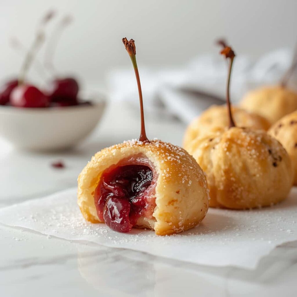 Flaky Puff Pastry Cherry Bombs