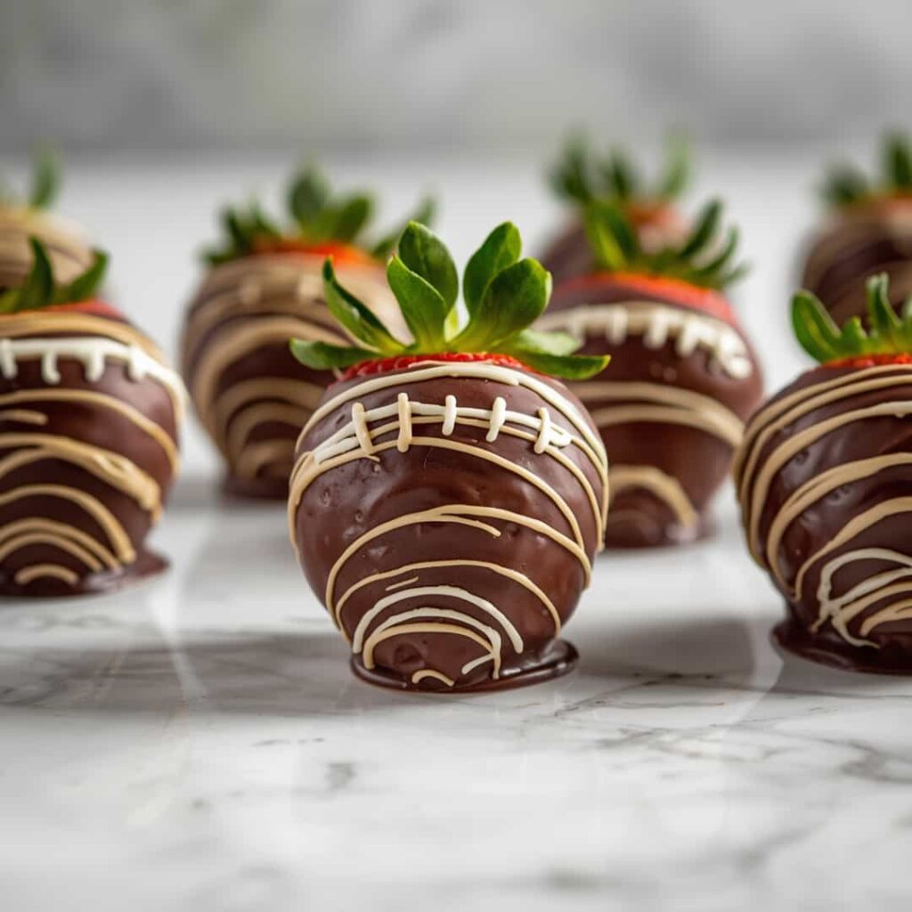Football Chocolate Covered Strawberries Recipe