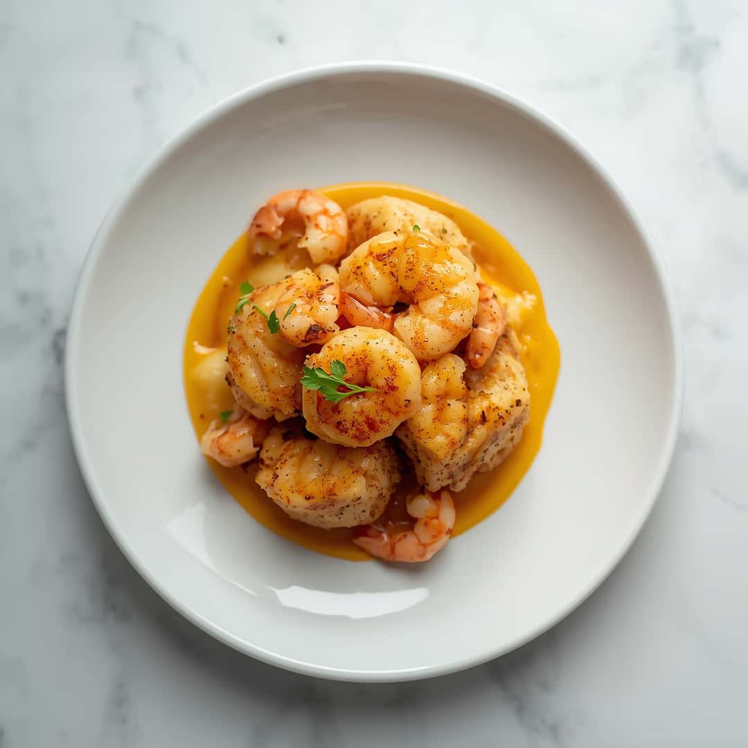 Garlic Shrimp Mofongo
