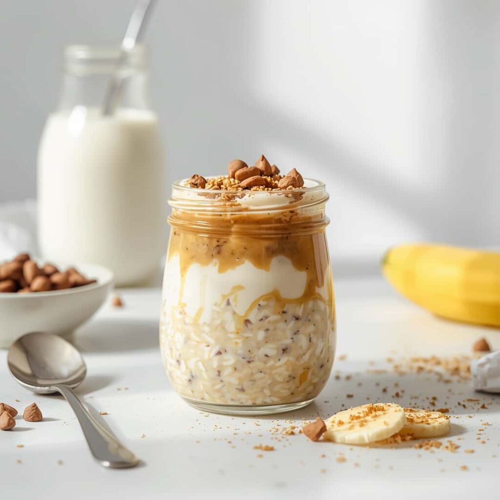 Healthy Banoffee Overnight Oats