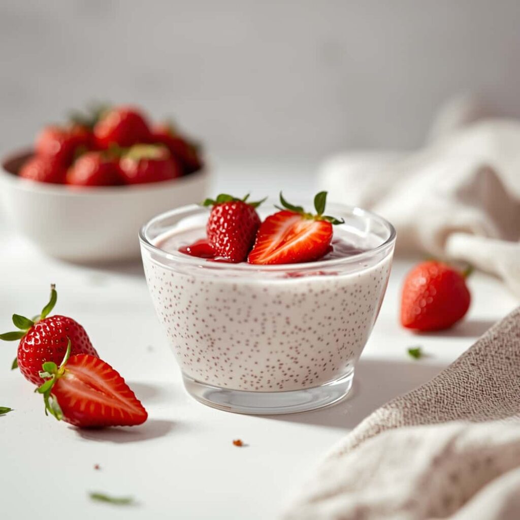 Healthy Strawberry Chia Yogurt