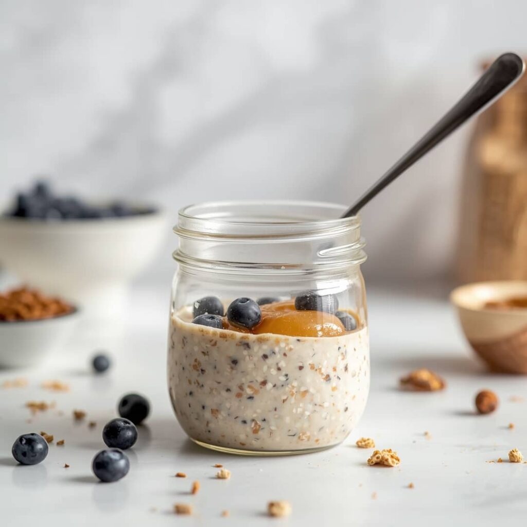 High-Protein Overnight Oats in a Jar