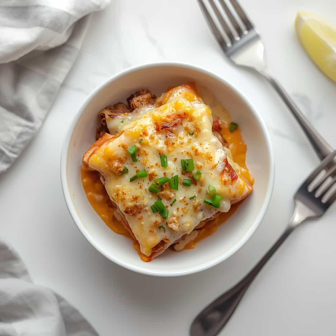 High Protein Philly Cheesesteak Casserole