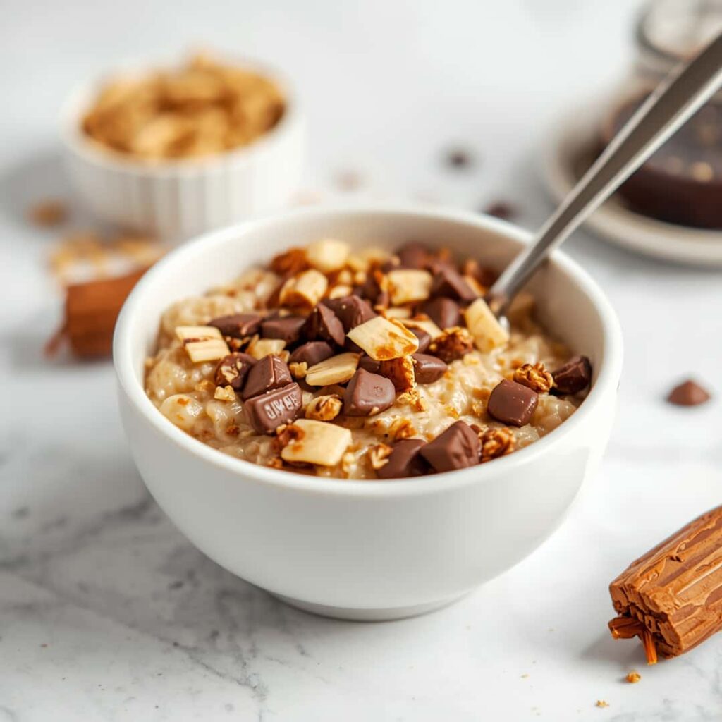 High Protein Snickers Oatmeal