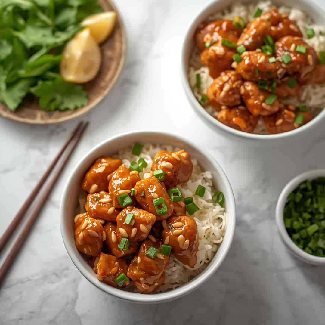 Honey Garlic Chicken Bowls
